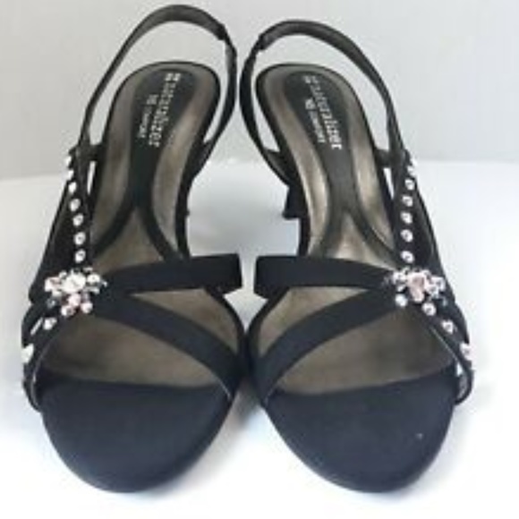 Naturalizer N5 Comfort Prissy Black Jewel Heels 6N - Picture 1 of 7